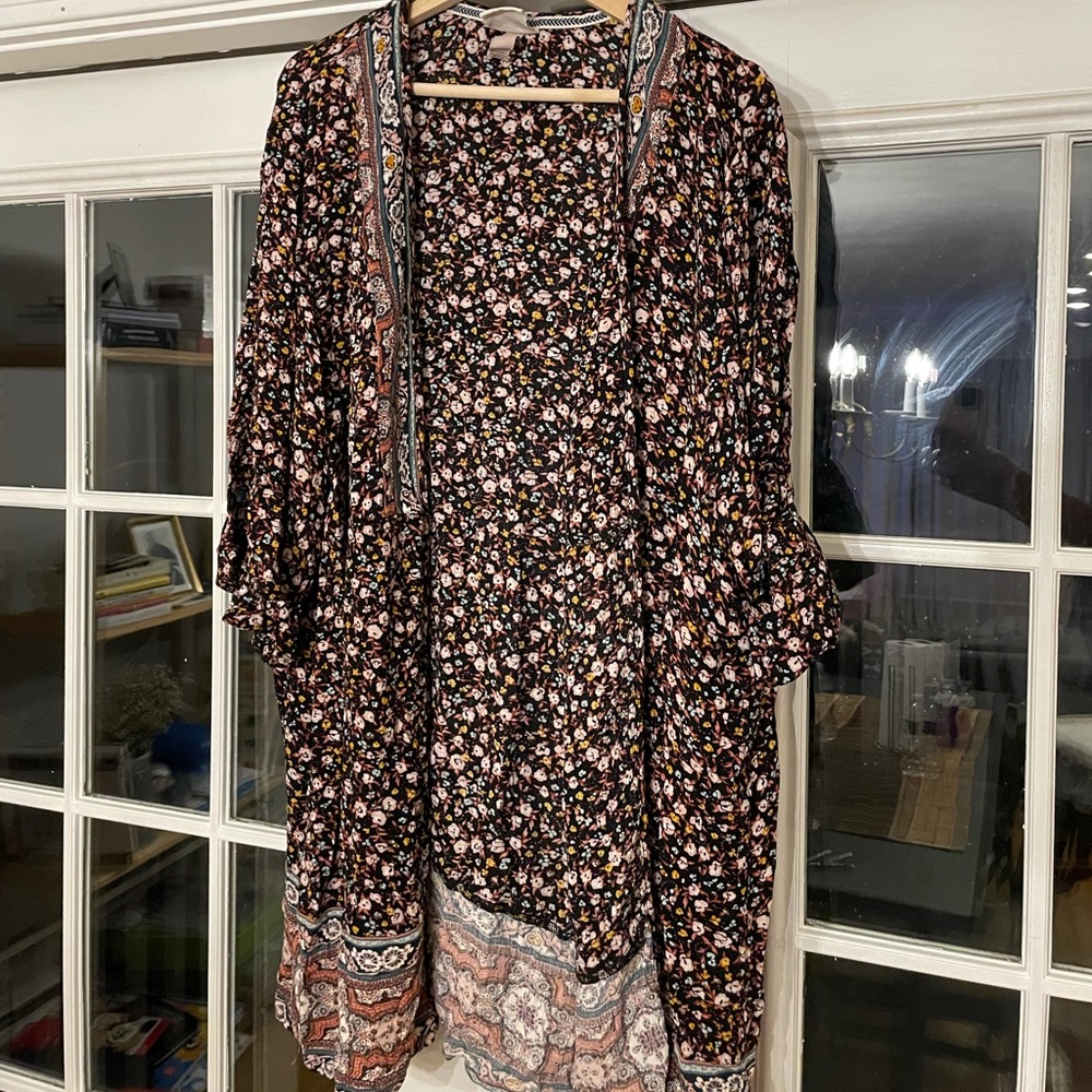 Knox Rose Boho Kimono, 2X
